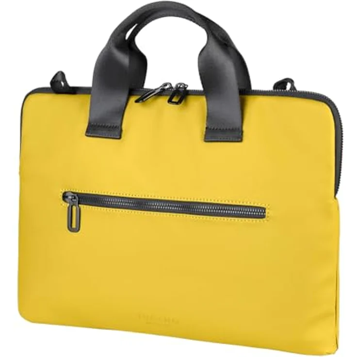 Tucano Gommo Notebooktasche für 14/15" Laptops, wasserdicht, gelb, mit abnehmbarem Schultergurt – Bild 1
