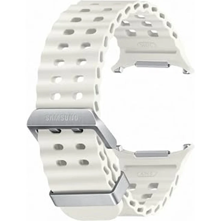 Samsung Marine Band (Titanrilkautschuk), Weiss - Langlebiges Wechselarmband für Samsung Galaxy Watch Ultra – Bild 3