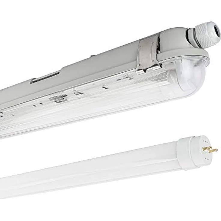 NCC-Licht LED Feuchtraumleuchte Wannenleuchte 150cm 1x 22W T8 Röhre 840 Neutralweiß 4000K IP65 mit Sensor – Bild 2