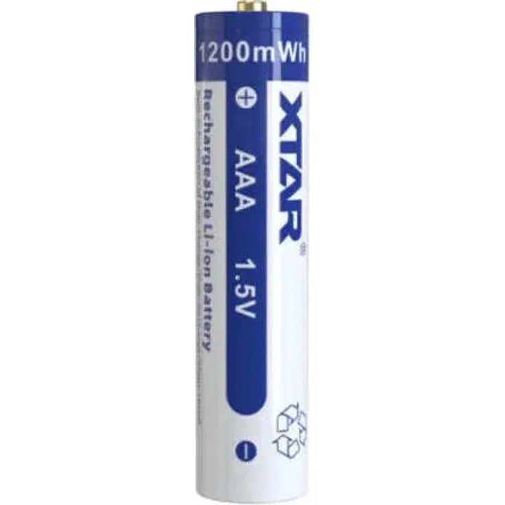 Xtar LiIon Akku 10440 AAA R03, 1,5V 800mAh, 4 Stück in PVC-XTAR-Box