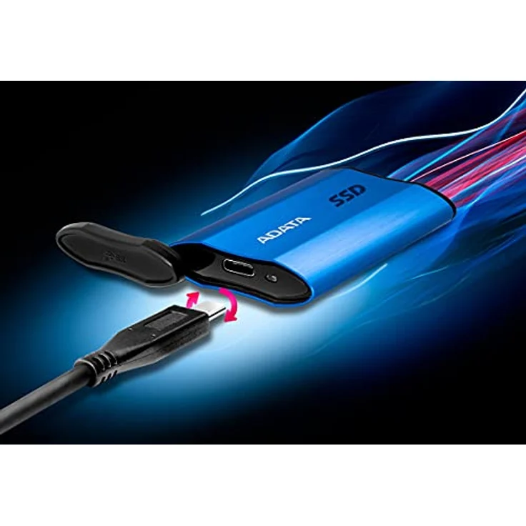 ADATA SE800 - Solid-State-Disk - 512 GB - extern (tragbar) - USB 3.2 Gen 2 (USB-C Steckverbinder) - Schwarz (ASE800-512GU32G2-CBK) – Bild 3