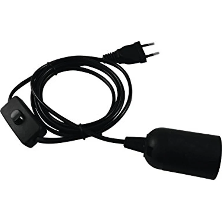 EUROLITE Lampenhalterung mit E27 Fassung | 1,80 Kabel | Inklusive Kabel-Netzstecker | mit Ein- und Ausschalter – Bild 2