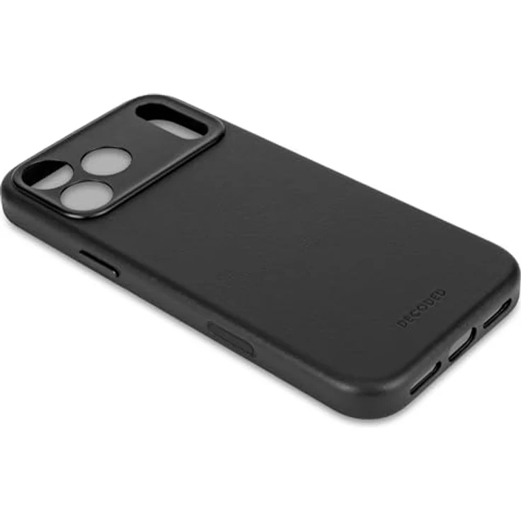Decoded Lederhülle für iPhone 17 Pro Max, Premium ECCO Leder, MagSafe kompatibel, vollwertiger Kameraschutz, metallene Tasten, stoßfest und kratzfest, schwarz – Bild 4