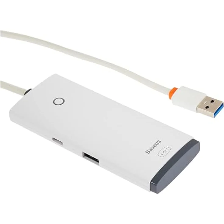 Baseus Lite Series Hub 4-in-1 USB auf 4 x USB 3.0, 2 m (weiß) – Bild 1