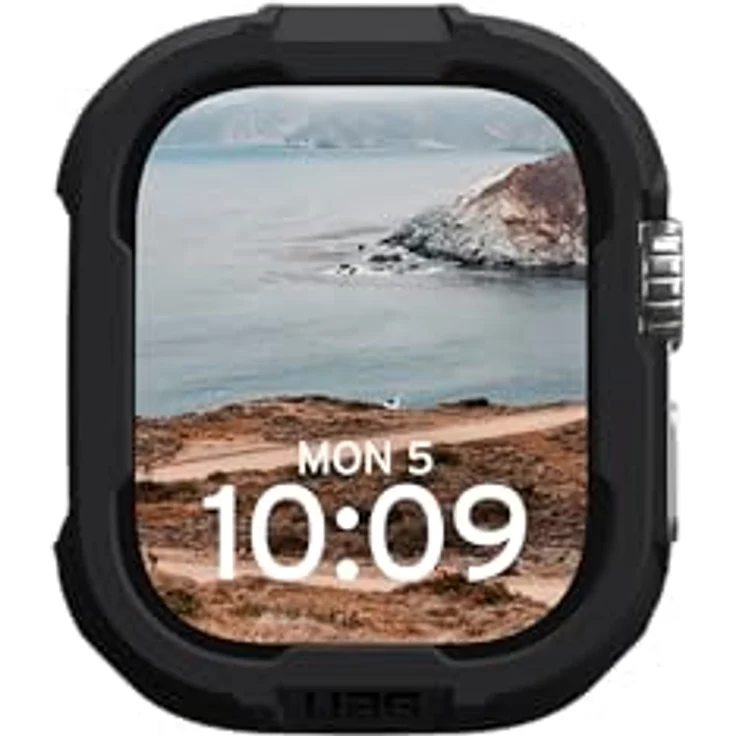 URBAN ARMOR GEAR Scout Case für Apple Watch Ultra / Ultra 2 (49mm) - Sturz- und Stoßsicher nach US-Militärstandard, Displayschutz, Schwarz – Bild 3