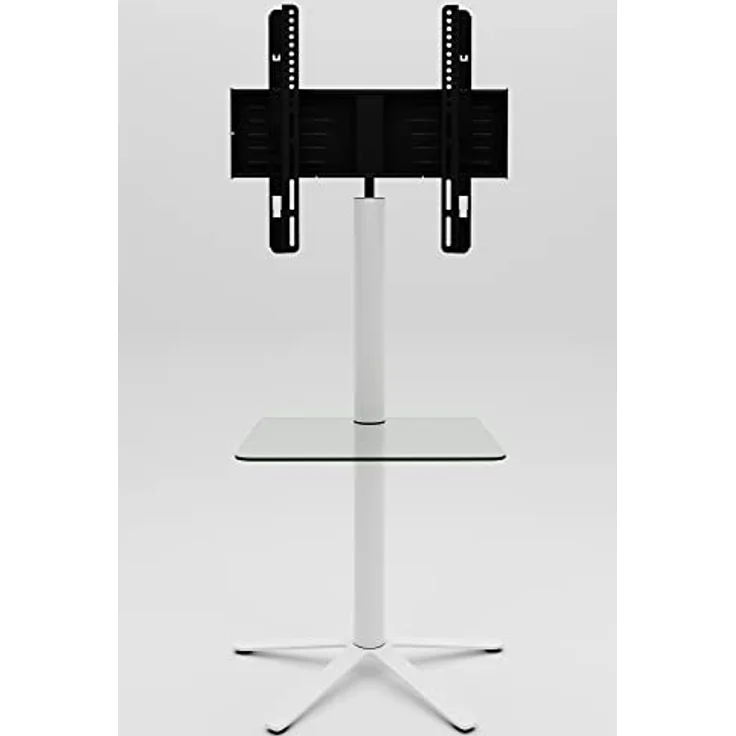 MID.YOU Tv-Halterung, Metall, klar/weiß, 61.1x100x61.1 cm, Befestigung ohne Bohren/Befestigung Bohren, Wohnzimmer TV-Wandhalterung – Bild 4
