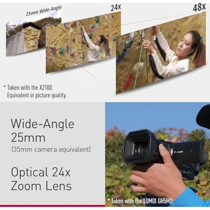 Panasonic HC-X1600E, 4K 60p Camcorder mit 24-fachem optischem Zoom und 3,5 Zoll Display, schwarz – Bild 4