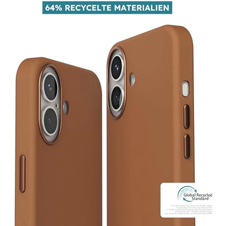 Vonmählen Like Leather Case Cover für Apple iPhone 16, braun, Handytasche, versandkostenfrei – Bild 5