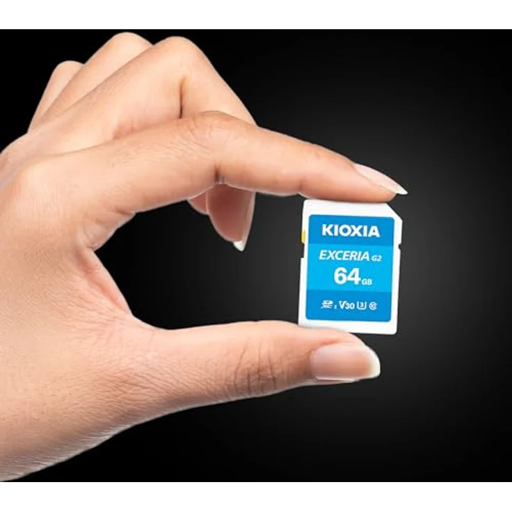 Kioxia LNEX2L064GG4 SDXC Speicherkarte, 64 GB, UHS-I, 100 MB/s Lesegeschwindigkeit, blau – Bild 4