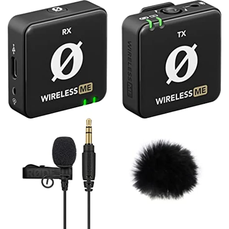 Rode Wireless ME Drahtlos Mikrofon-System + Lavalier GO Schwarz + keepdrum Fell-Windschutz – Bild 1