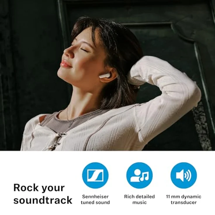 SENNHEISER Accentum Open, In-ear Kopfhörer mit 28 Stunden Akkulaufzeit, Bluetooth, Schwarz, IPX4 wasserdicht – Bild 2