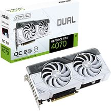 Bild für ASUS Dual GeForce RTX 4070 OC White Edition 12GB GDDR6X Gaming Grafikkarte (NVIDIA GeForce RTX4070 DLSS3, PCIe 4.0, 1x HMDI 2.1, 3X DisplayPort 1.4a, DUAL-RTX4070-O12G-WHITE)