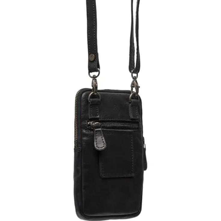 The Chesterfield Brand Salta Handytasche, 100% Leder, schwarz, für Geräte bis 11 cm – Bild 2