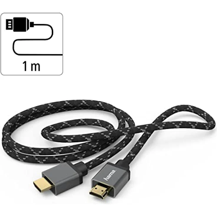 Hama - 205238 Ultra High Speed HDMI-Kabel, Stecker-Stecker, 8K, Metall, 1,0 m – Bild 3