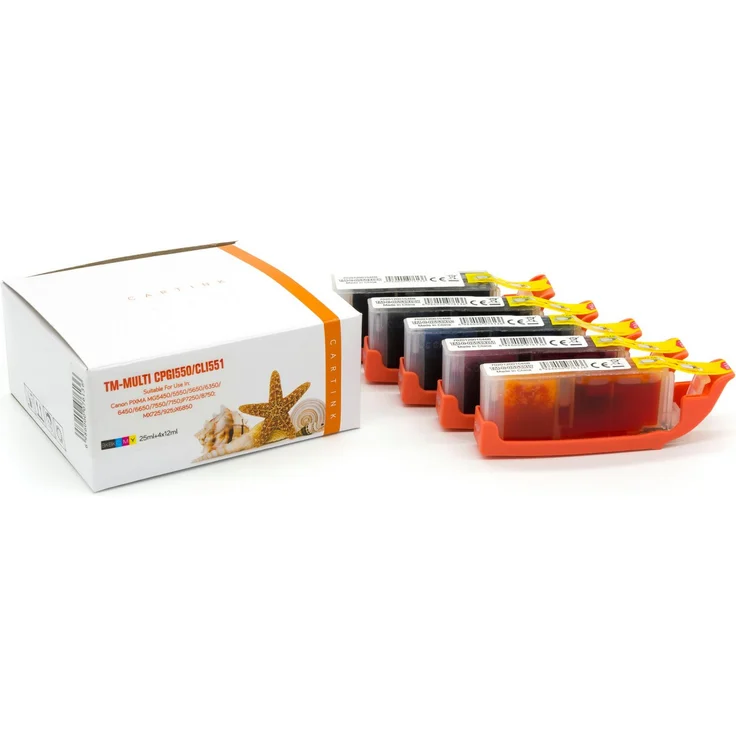Supplies Germany Tintenpatrone MultiPack für Canon, pgbk 25 ml, bkcmy 12 ml, geeignet für Pixma MG/ MX-Serie