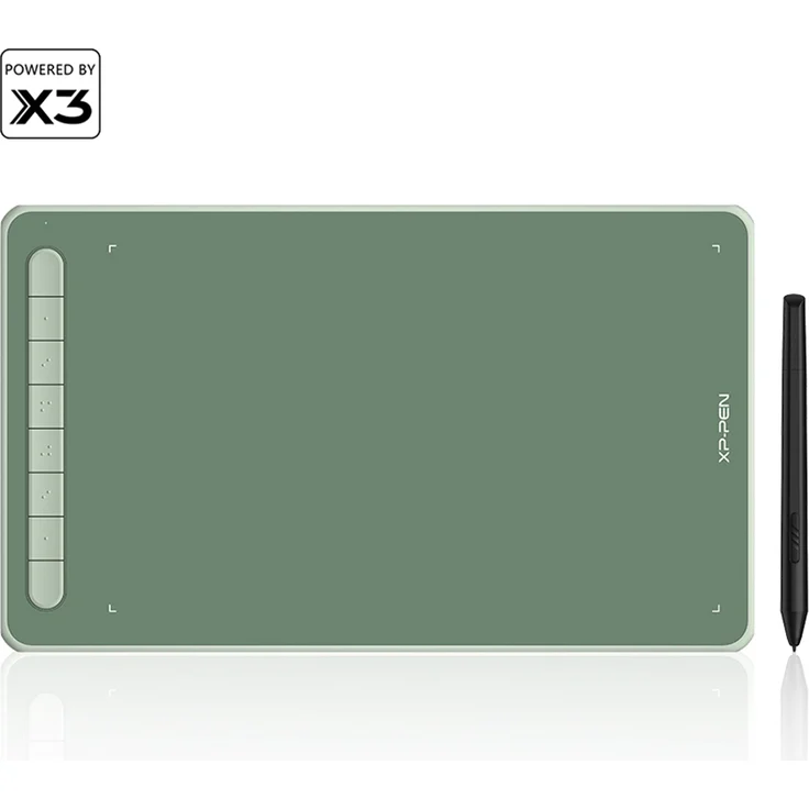 XP-Pen Deco L 10 x 6 Zoll Grafiktablet Drawing Tablet, mit X3 Stift, 8 Schnellzugriffstasten, Grün