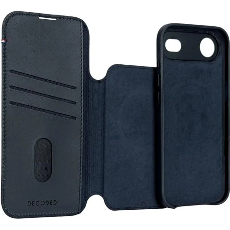 Decoded 2-in-1 Lederhülle für iPhone 17 Air, abnehmbare Wallet aus Premium ECCO Leder, MagSafe-kompatibel, Fallschutz, kratzfest, Blau – Bild 5