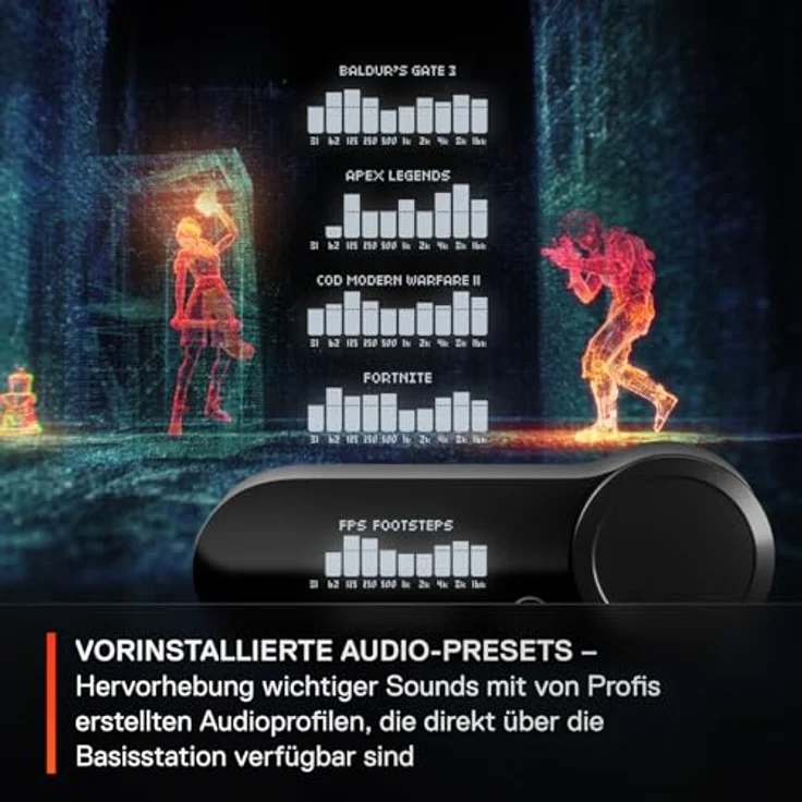 SteelSeries Arctis Nova Pro Wireless Gaming Headset - Neodym-Magnettreiber, Aktive Geräuschunterdrückung, Infinity Power System, ClearCast Gen 2 Mic - PS5, PS4, PC, Switch, Mobile – Bild 5