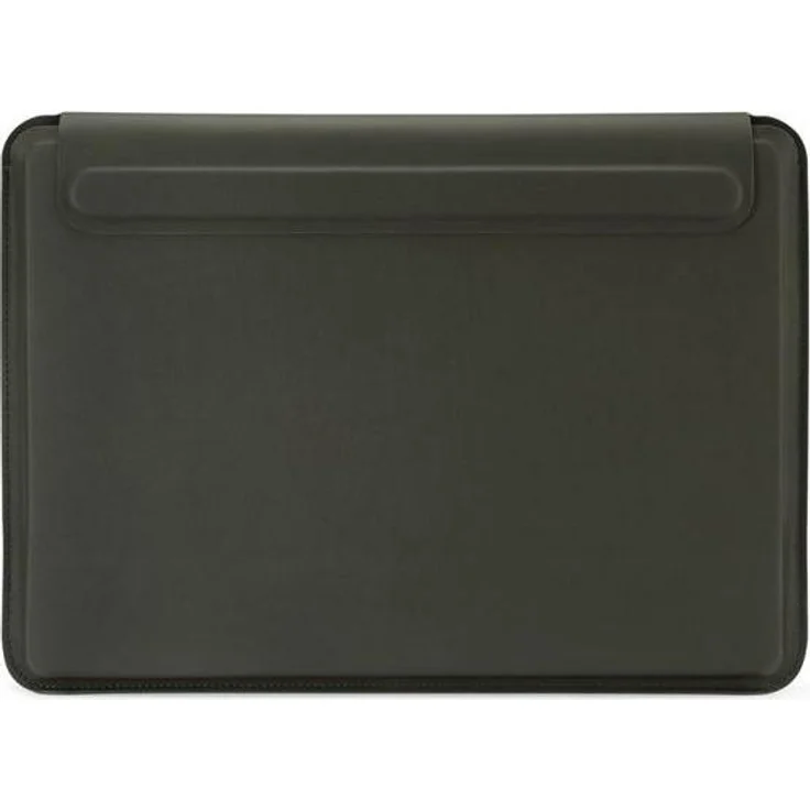Pipetto Ultra Slim Sleeve für MacBook 13/14, vegane Leder Notebooktasche in Dunkelgrün mit Mikrofaserfutter, Magnetverschluss und Rundumschutz