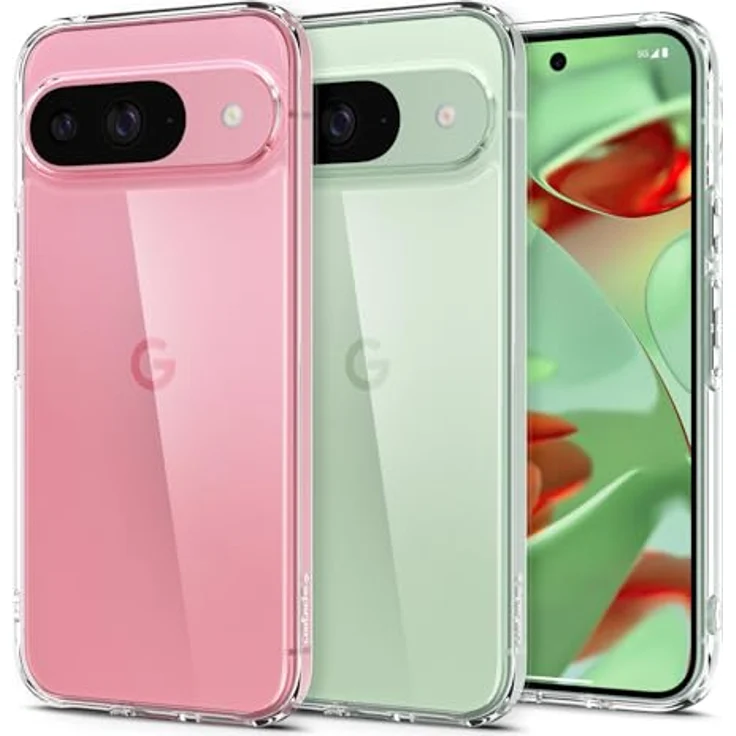 Spigen Ultra Hybrid Hülle für Google Pixel 9 Pro und Pixel 9 [Made for Google] -Crystal Clear - Handyhülle mit PC Platte, TPU-Rahmen und Air Cushion Technologie – Bild 1