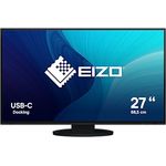 EIZO FlexScan EV2781-BK 68,5 cm (27 Zoll) Monitor (HDMI, USB Hub, USB-C, DisplayPort, 5 ms Reaktionszeit, Auflösung 2560 x 1440, höhenverstellbar) schwarz