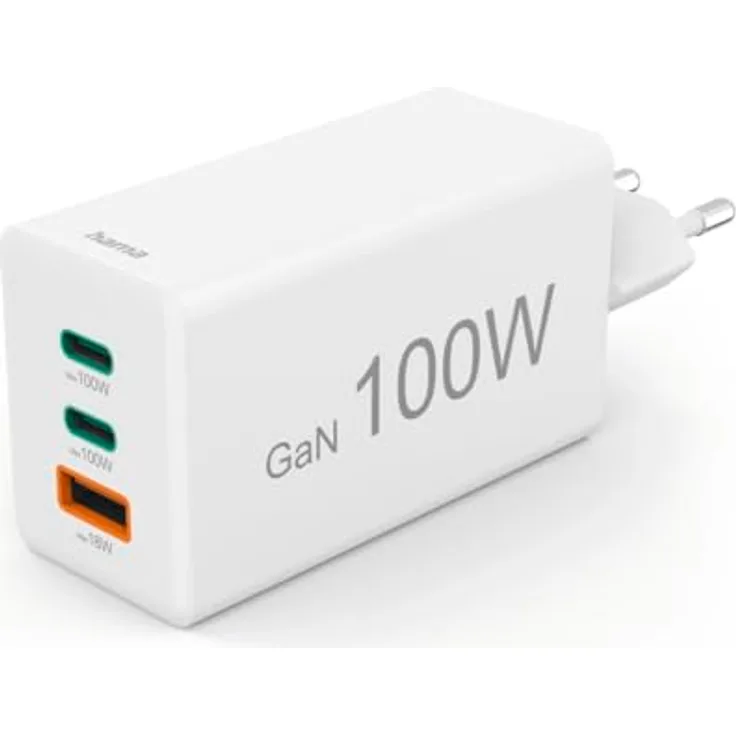Hama USB-Schnellladegerät (100W, GaN Charger, Quick Charge 3.0, Power Delivery)