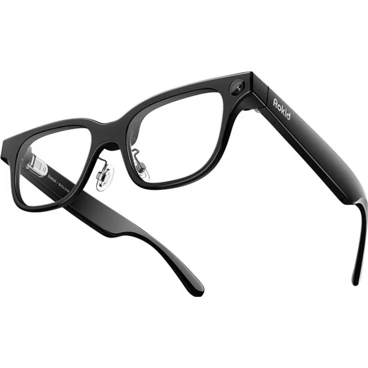 Rokid AI-Brille, Augmented Reality Brille in Schwarz mit 32GB Speicher, Real-Time AI-Translation und hands-free Navigation