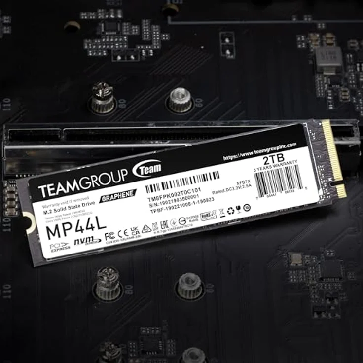 Team Group MP44L 500 GB M.2 PCIe SSD - 5000 MB/s, Aluminiumfolie mit Graphenbeschichtung – Bild 5