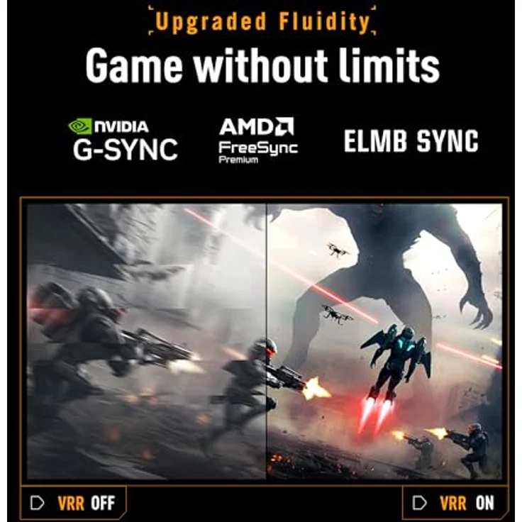 ASUS TUF Gaming VG259QM5A, 25 Zoll Full HD Monitor mit 240 Hz, 0,3 ms GtG, G-Sync, FreeSync, Fast-IPS Panel, HDR10, DisplayPort und HDMI – Bild 4