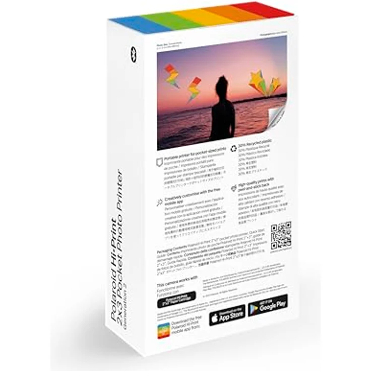 Polaroid Hi-Print - 2nd Generation - Bluetooth-verbundener 2x3 Pocket Photo- und Dye-Sub-Drucker - Weiß – Bild 3