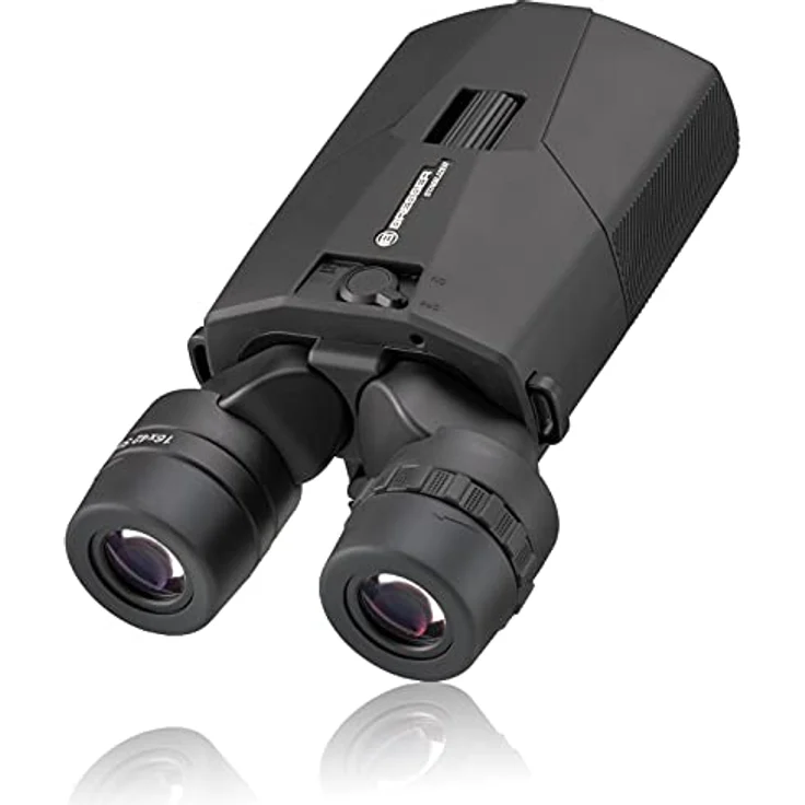 Bresser 16x42 Stabilizer OIS Fernglas mit Bildstabilisator,16-facher Vergrößerung inklusive Tragegurt und Tragetasche 2051642 Schwarz – Bild 2