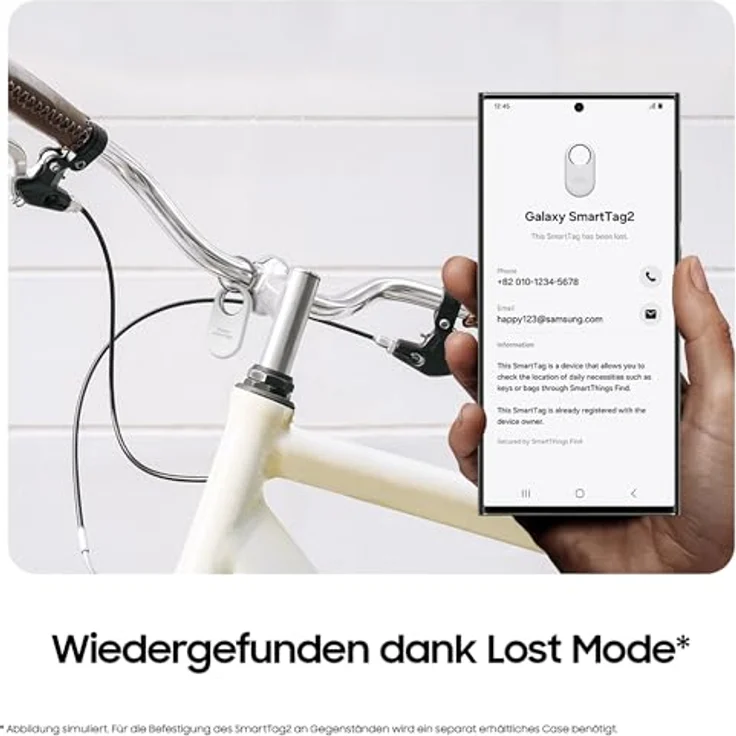 Samsung Galaxy SmartTag2 Bluetooth-Tracker, Kompassansicht, Suche in der Nähe, mit bis zu 500 Tage Laufzeit, wassergeschützt, Schwarz/Weiß (4 Stück) – Bild 5