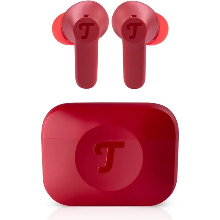 Teufel Airy TWS 2 – Kabellose In-Ear Bluetooth-Kopfhörer, Touch-Bedienung, Mikrofon, Auto-Pairing, AAC, iOS & Android-kompatibel, Rot – Bild 1