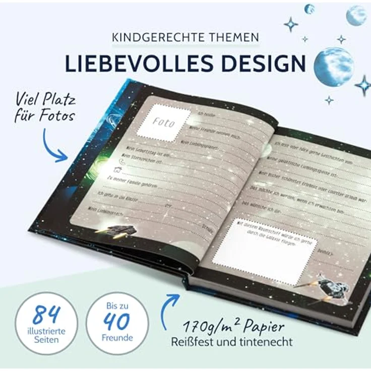 goldbuch Freundebuch ŽRaumschiffŽ, DIN A5, 72 Seiten - Preisvergleich – Bild 4