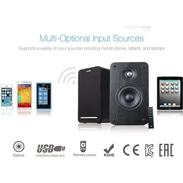 F&D Fenda R40BT Bluetooth-Lautsprecher, Aktiv-Lautsprecher mit 60 Watt RMS, kabelloser Anschluss, Schwarz – Bild 2