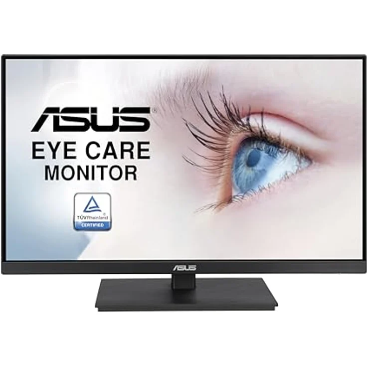 ASUS Eye Care VA24EQSB 24 Zoll Full HD Monitor - Rahmenlos, ergonomisch, Flicker-Free, Blaulichtfilter, Adaptive-Sync - 75 Hz, 16:9 IPS Panel, 1920x1080 - DisplayPort, HDMI, D-Sub, USB Hub, schwarz – Bild 4