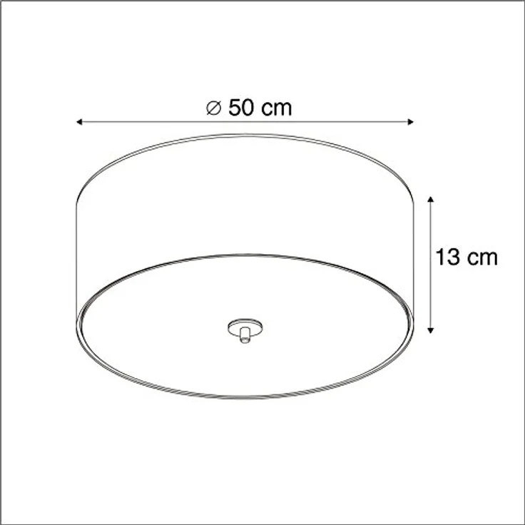 Qazqa - Modern Ländliche Deckenleuchte weiß 50 cm - Drum mit Schirm JuteI 4-flammig - LED geeignet E27 – Bild 5