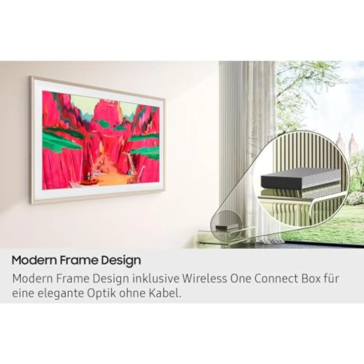 Samsung The Frame LS03, 43 Zoll 4K QLED Fernseher, NQ4 AI Gen2 Prozessor, Kunstmodus, modernes Rahmendesign, One Connect Kabel, Ungarische Länderversion – Bild 5