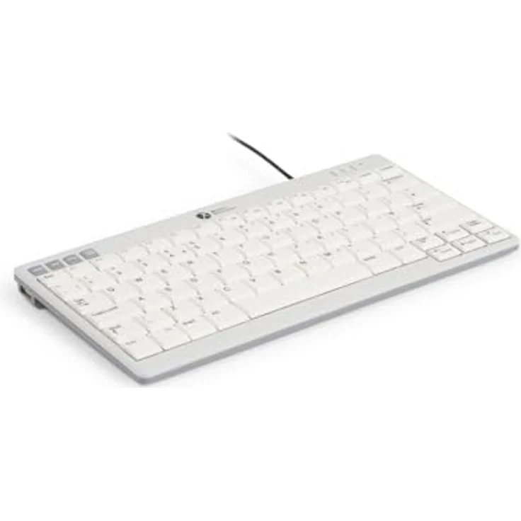 Bakker Elkhuizen Ultraboard 950 V2 Compact, Kabelgebundene Tastatur mit integriertem USB-Hub und ergonomischem Design, Grau – Bild 2