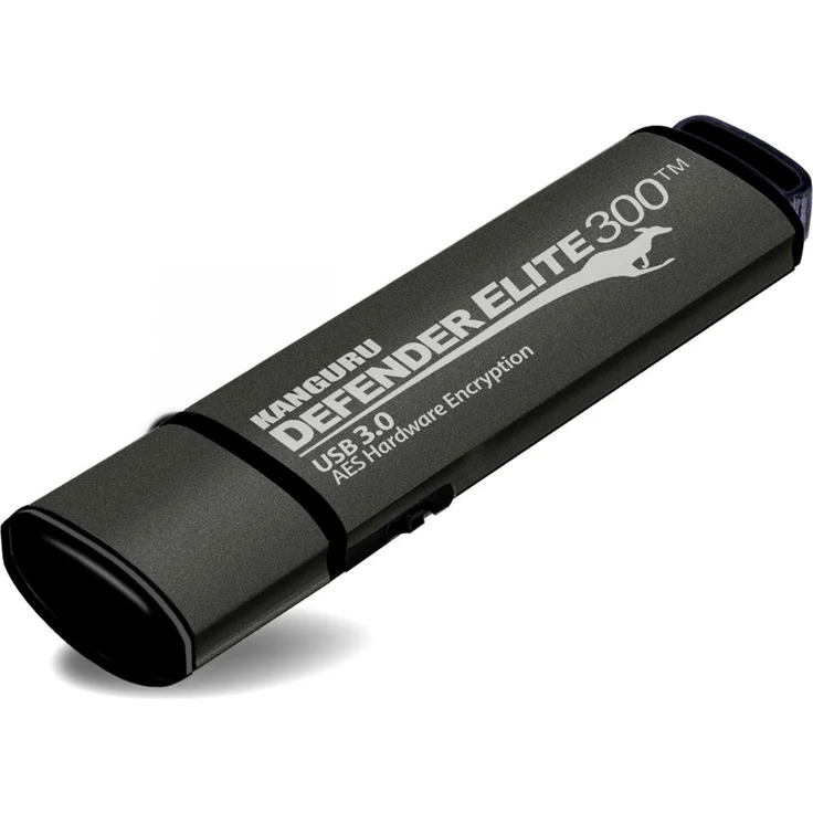 Kanguru Defender Elite300, 512GB FIPS 140-2 Level 2 USB Stick mit Hardwareverschlüsselung, Schwarz