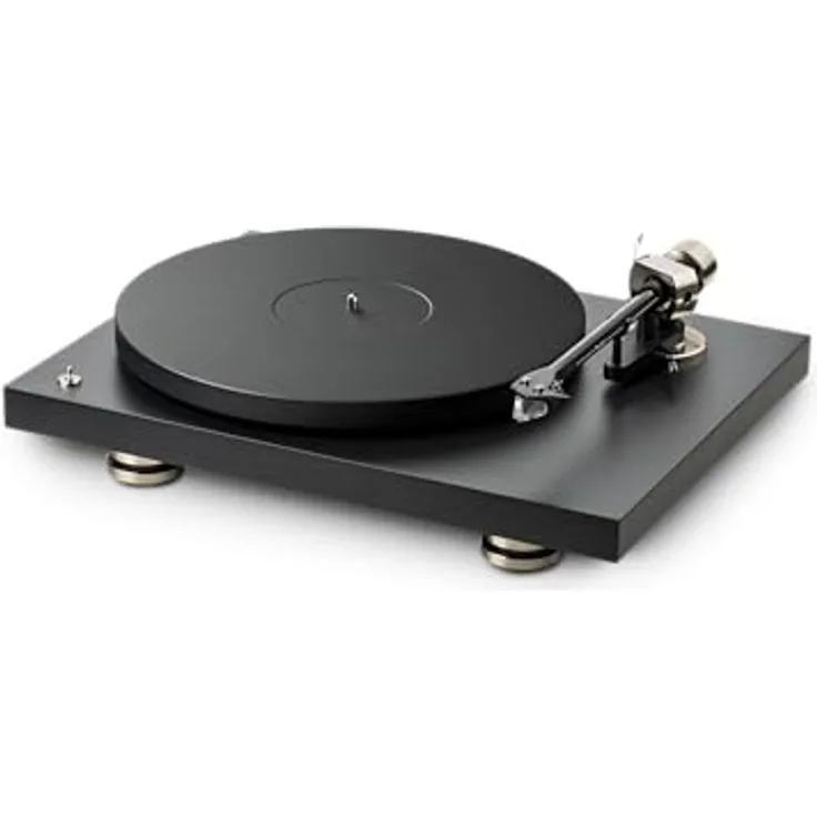 Pro-Ject Audio Systems Debut PRO B, Plattenspieler mit True Balanced Tonarm und elektronischer Geschwindigkeitsumschaltung, Pick it PRO B, Satin Schwarz