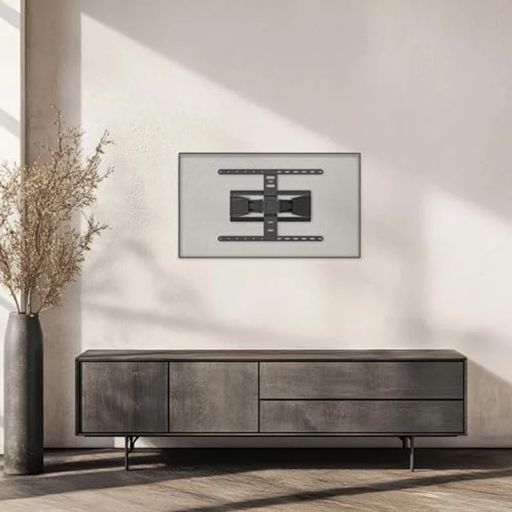 ACT AC8357, TV Wandhalterung schwenkbar für 43-90 Zoll Fernseher, ultraflach 1,95-25 cm, VESA 600x400, neigbar ±15°, schwenkbar ±30°, max. 50kg – Bild 2