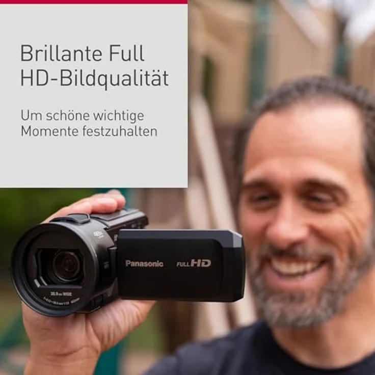 Panasonic HC-V900E-K, Semiprofessioneller Camcorder mit 24x optischem Zoom, 5-Achsen O.I.S, F1.8 Objektiv, Full HD, Schwarz – Bild 5