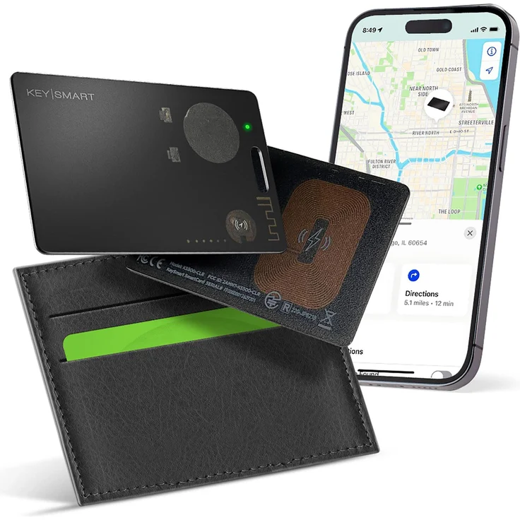 Key Smart Smartcard, Tracker für iOS mit IPX7 Wasserschutz, schwarz, Qi-Ladefunktion, ein Jahr Akkulaufzeit