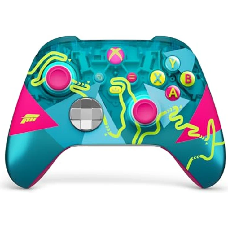 Xbox Wireless Controller – Forza Horizon 6 Limited Edition, pink-schwarzer Grip, mehrfarbige ABXY-Tasten, transparentes Topcase, kompatibel mit Series X|S, One, PCs und cloudfähigen Geräten – Bild 1