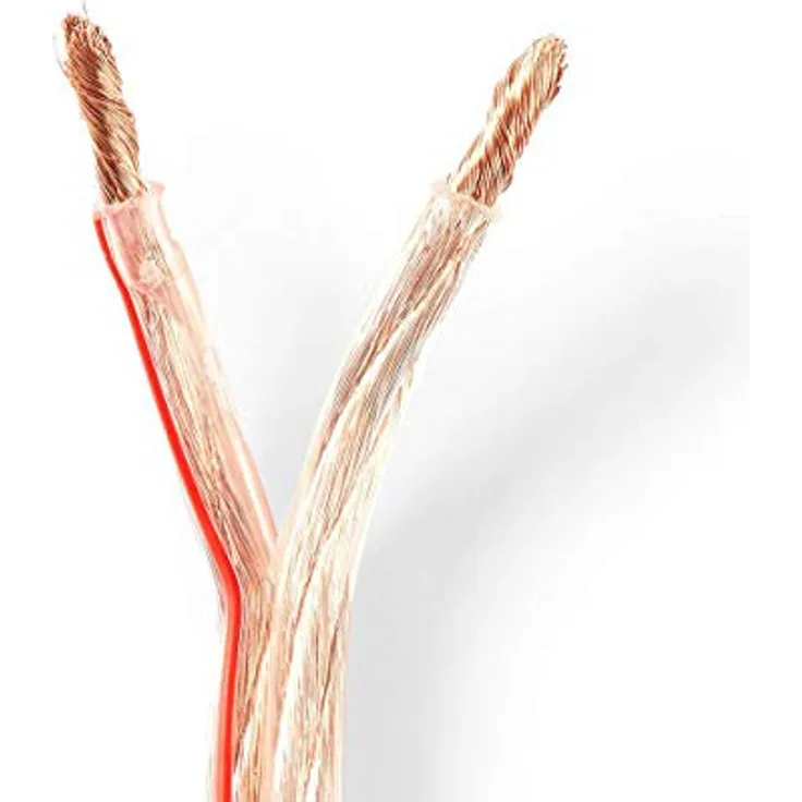 NEDIS Lautsprecherkabel - 2x 6.00 mm² - CCA - 100.0 m - Rund - PVC - Transparent - Eingewickelt
