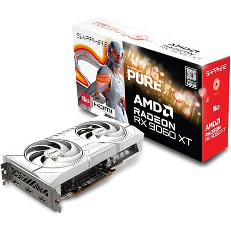 Sapphire Pure AMD Radeon RX 9060 XT Gaming OC, 16GB Grafikkarte mit Dual HDMI-DP – Bild 1