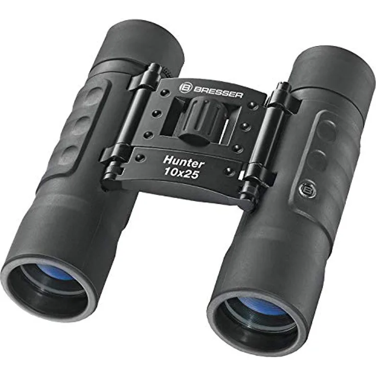 Bresser Fernglas Hunter 10x25 kompaktes Dachkant Taschenfernglas, klein, leicht und ideal für Reisen, mit Mehrschichtvergütung und Dioptrienausgleich