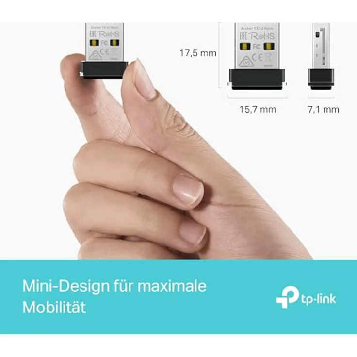 TP-Link Archer TX1U Nano V1, USB 2.0 Netzwerkadapter mit Wi-Fi 6, bis zu 287 Mbit/s, MU-MIMO, Access-Point-Betriebsmodus, interne Antennen – Bild 6