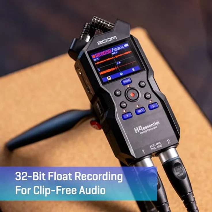 Zoom H4essential, Mobiler Stereo Audio-Recorder mit 4 Spuren, 32-Bit-Float-Aufnahme und Farb-LCD-Bildschirm – Bild 2